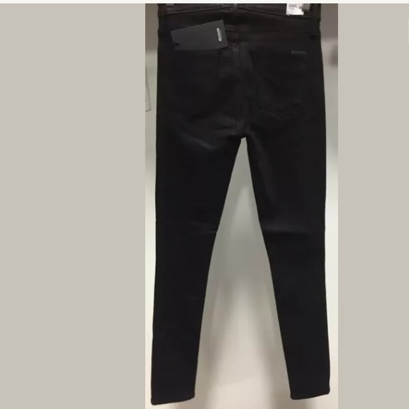 $205 NWT HUDSON high waist Barbara super skinny 10” front rise wax WH407TEN - Picture 2 of 8